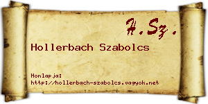 Hollerbach Szabolcs névjegykártya
