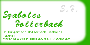szabolcs hollerbach business card